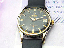 14K/SS Omega Constellation Original GILT Black Cross hair PIE-PAN Dial.SERV ICED 4