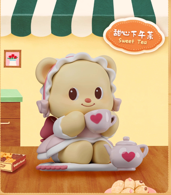 Plzdot x Butterbear Leisure time Series Blind Box Figrues Toy New