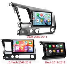 Car Stereo Radio for Honda Civic 2006-2015 Carplay Android 13 GPS WIFI W/Camera