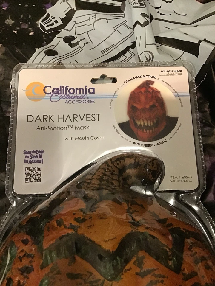 California Costumes Dark Harvest Ani-motion Mask W/mouth Cover-NEW - Image 2 of 3