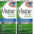 2 Pack Visine Antihistamine Advance Allergy Eye Drops 15ml Duty Free No tariff