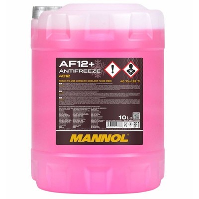Kühlerfrostschutz MANNOL AF12+ G12+ F Antfreeze 10 Liter -40°C rot Frost Schutz