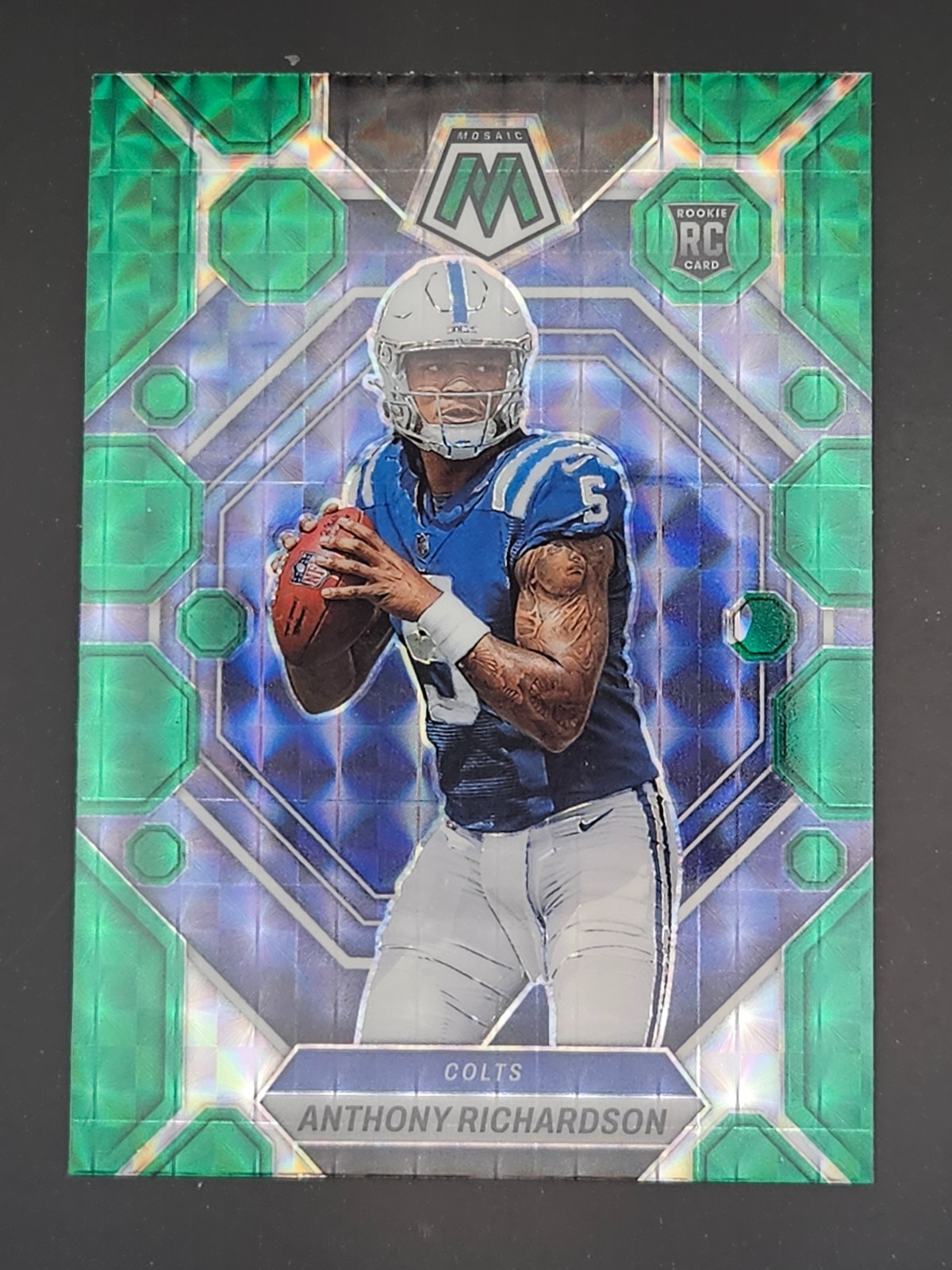 2023 Panini Mosaic - Rookies Anthony Richardson #282 Green Mosaic Prizm (RC)