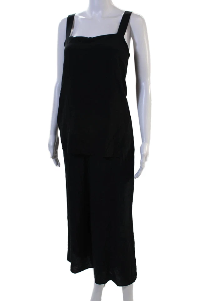 Mono Theory, Mujer, Negro Seda Cuello Cuadrado Sin Mangas Talla 8 Foto 2 de 4