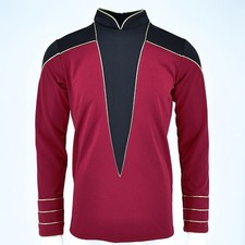 The Next Generation Flag Officer Uniform TNG Admiral Red Shirt Starfleet Costume