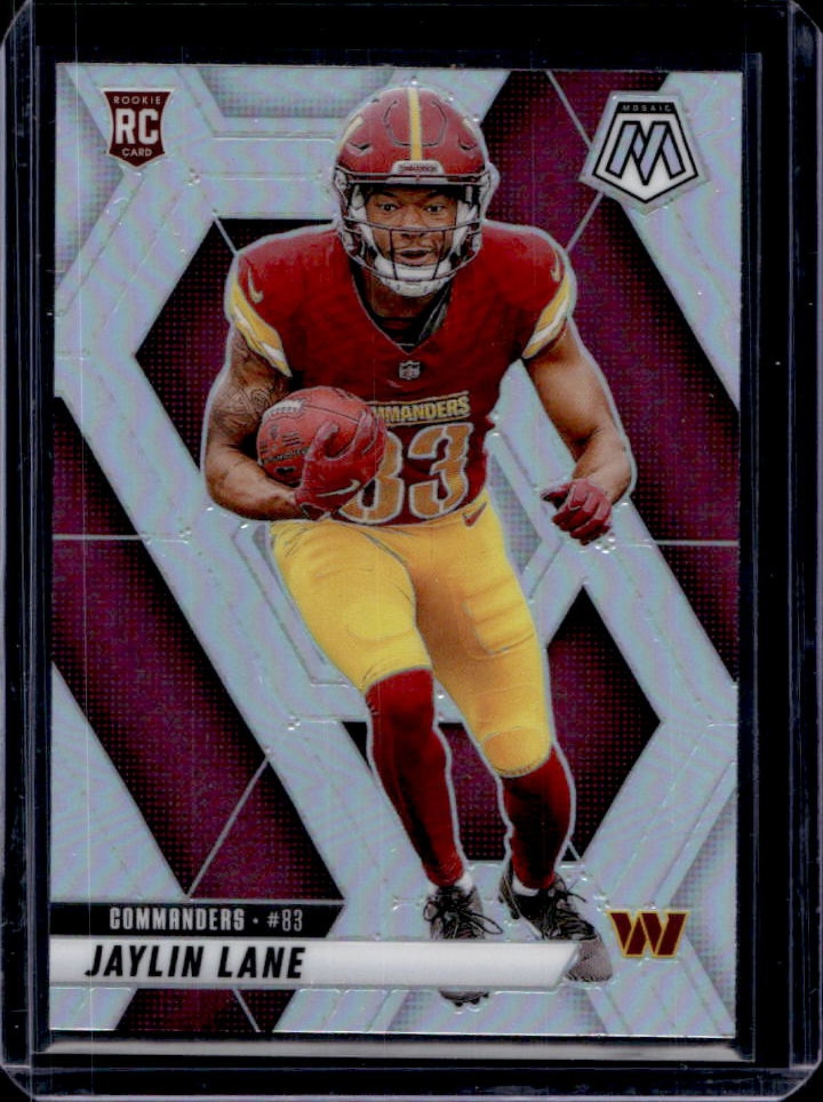 2025 Panini Mosaic Jaylin Lane Rookies RC Silver Prizm Rookie #306 Commanders