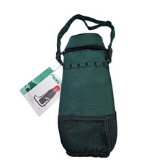 Picnic Time Hunter Green/Black Wine Duffel Bottle Holder W/Stainless Corkscrew