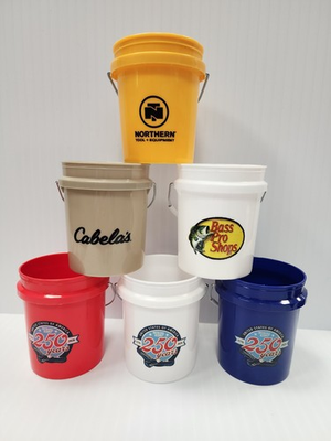#ad Rural King Red WhiteBlue Cabela’s Bass Pro Northern Tool Mini Buckets 6pk $35.99