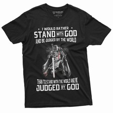 Men's God Jesus T-shirt Stand by God Tee Shirt Jesus Christian Inspirational Tee