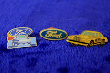 3 Assorted Ford Blue Oval Hat Lapel Pin Accessory
