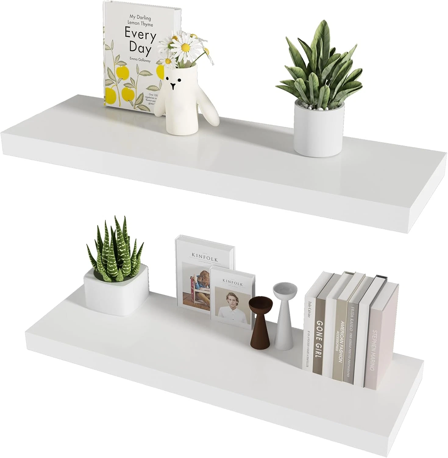 Wall-Mounted Floating Shelves Set of 2 for Stylish Home Storage & Decor