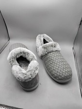 Skechers Cozy Campfire Vegan Quilted Knit Slippers Frosty Pr Women 8M Charcoal
