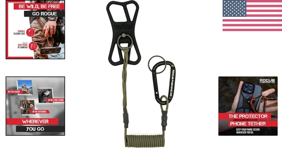 The Protector Phone Tether: Cordón impermeable para aventuras al aire libre - Verde Foto 2 de 4