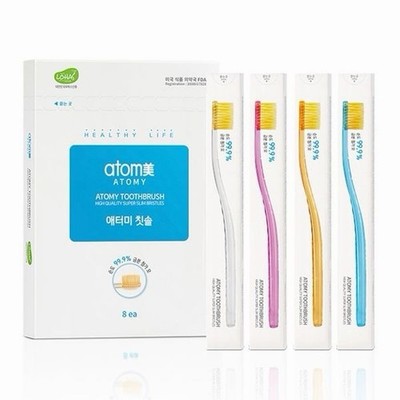 New Atomy  Toothbrush Super Slim Bristles 8 Pack Each Multi Color  Free Shipping