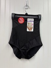 Cupid Shapewear Women  s Black Large 12 Tummy Tuck Thigh Slimmer High Waist Brief