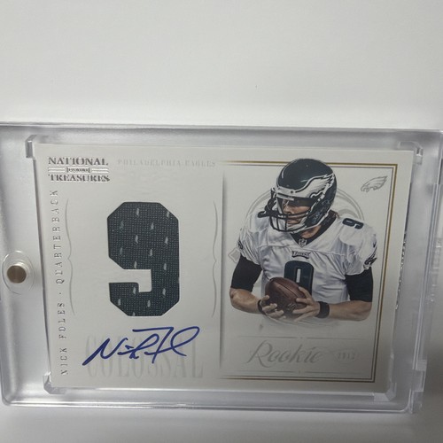 Nick Foles 2012 National Treasures Colossal Number Patch Auto Rookie 12/50 
