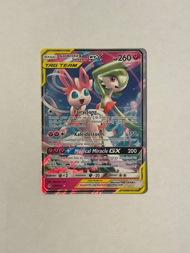 Gardevoir & Sylveon GX 130/214 Holo Ultra Rare Unbroken Bonds Pokemon LP
