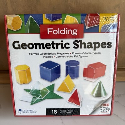 Folding Geometric Shapes Learning Resources 16 Piece Set Learning Tool-NEW