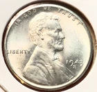 1943-S Lincoln Wheat Cent Penny GEM BU From an Original Bank Roll