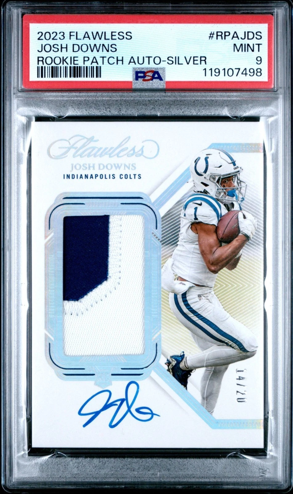 Josh Downs Panini Flawless Rookie Patch Autographs #RPAJDS Silver