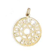 Mothers Are Forever Charm Pendant 14k Gold 1.3 Grams 