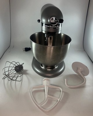 KitchenAid KSM75SL Classic Plus Series 4.5 Quart Tilt-Head Stand Mixer Silver