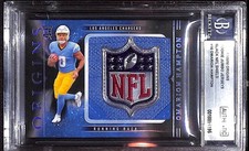 🔥🔥🔥🔥 Omarion Hampton Los Angeles Chargers 2025 Origins Rookie NFL Shield 1/1