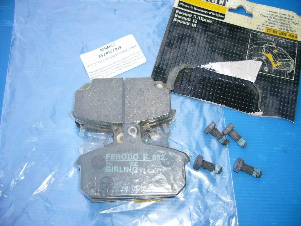 Plaquettes de freins avant Renault R5 Alpine R12 R18 référence 7701201464