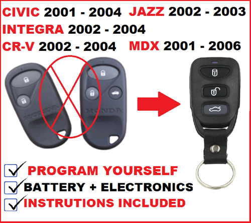 REMOTE KEY LESS ENTRY FOB suitable for HONDA CIVIC CRV CR-V INTEGRA ...