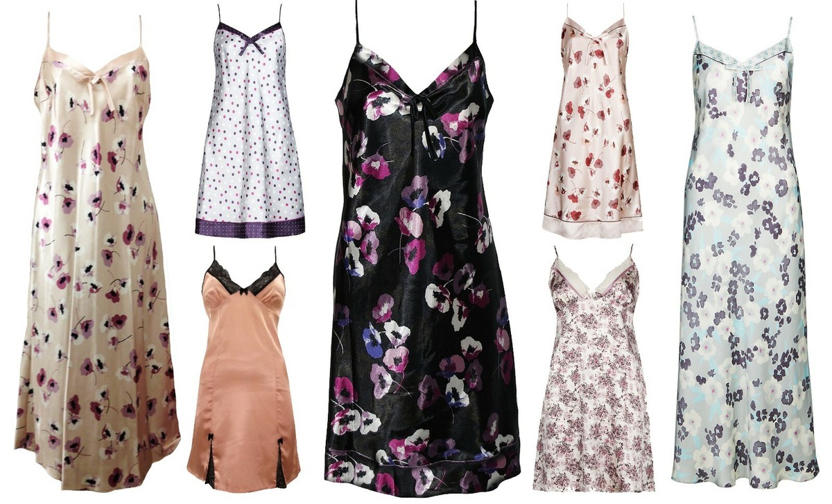 Ex Highstreet M&S Satin Chemise 12 Colours Sizes 8-22