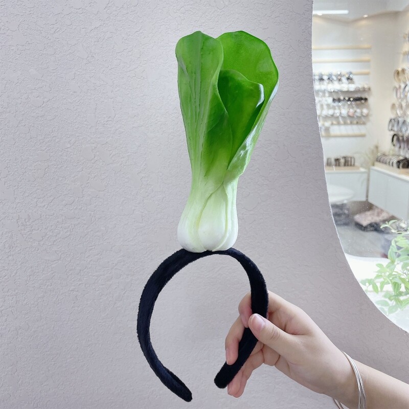 Green Onion Headbands Funny Vegetable Hairband Carrot Headband Cartoon
