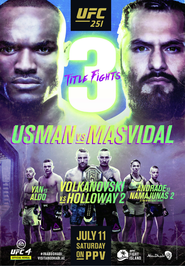 UFC 251 - Usman vs. Masvidal - Official Fight Poster - 11x17