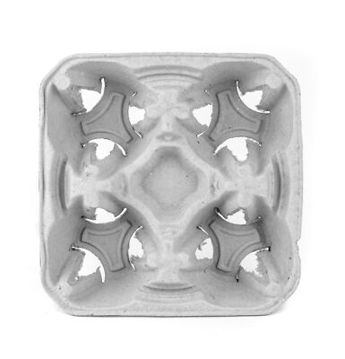 50 Pack Pulp Fiber 4 Cup Drink Carrier Tray Biodegradable Stackable Compostable - Foto 7