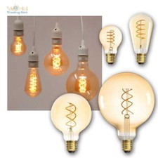 Lampadine E27, lampadina "SPIRAL XLED" design vintage, filamento retrò filamento filamento filamento