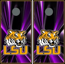 lsu tigers 062 cornhole board vinyl wraps