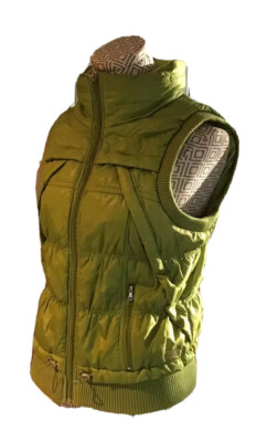 Calvin Klein Performance Down Puffer Vest High Zip Adjustable Waist S Pristine