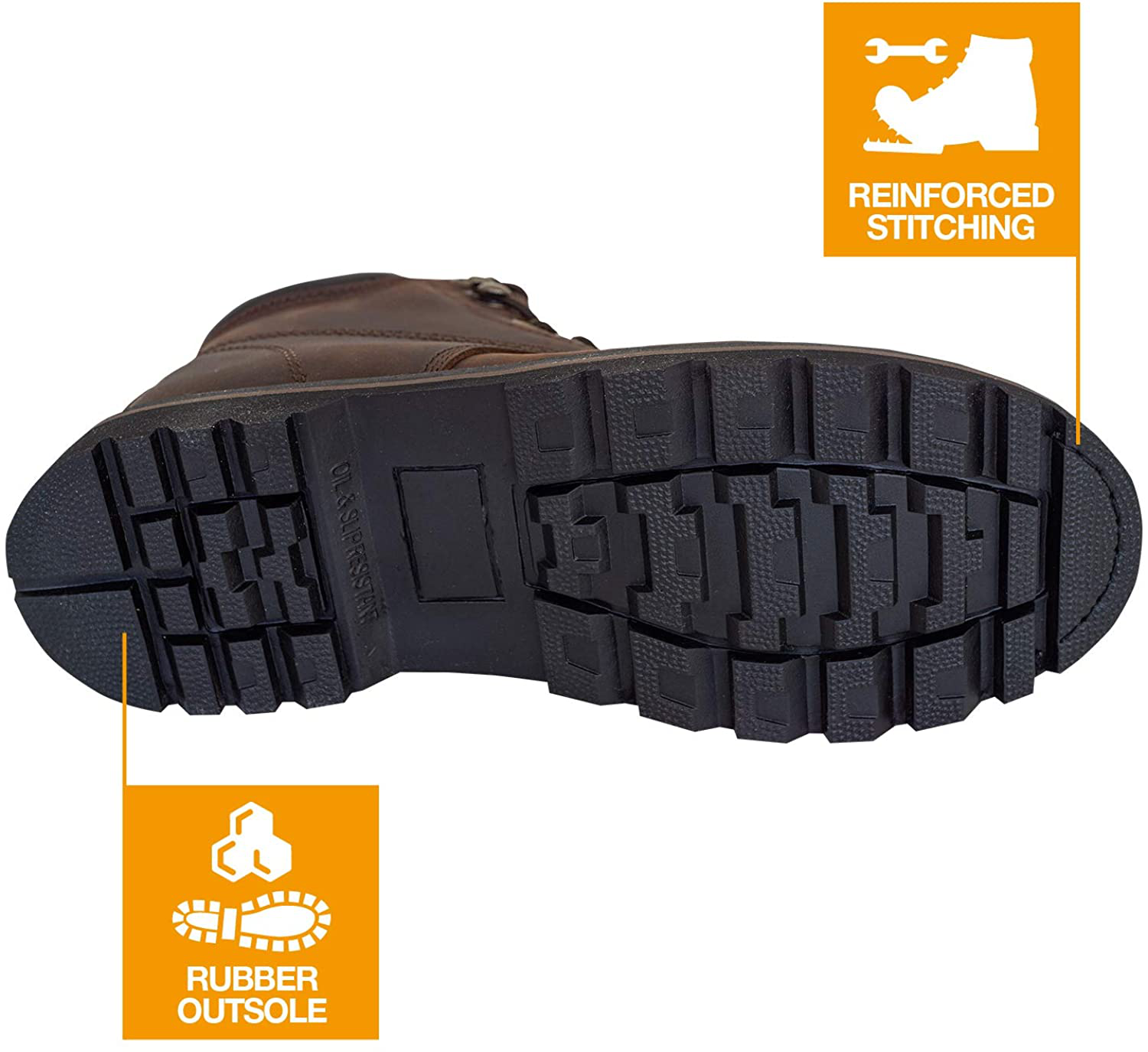 EVER BOOTS "Tank Men's Soft Toe Oil Full Grain Leather Work Boots