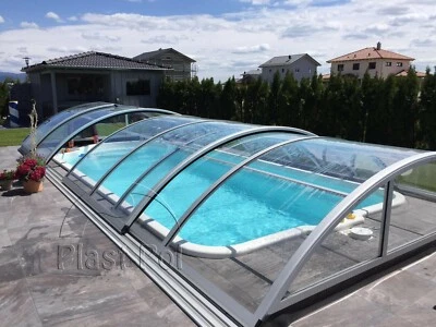 Gfk Schwimmbecken mit Überdachung, 820x320x150 Pool Poolhalle Paket - Bild 1 von 4