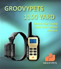 1100 YD 1- Dog Remote Shock Collar w/ Auto Anti Bark for Small Medium Large Dog