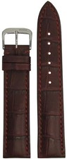 22mm RIOS1931 for Panatime Burgundy - Louisiana Leather Watch Band w Gator Print