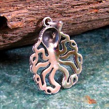 Collar De Pulpo En Plata De Ley: Joyería Náutica Oceánica, Chapado En Oro De 24 Quilates - México
