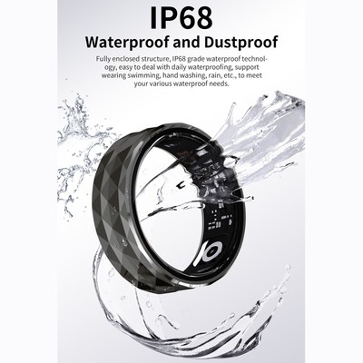 Smart Ring Fitness IP68 Wasserdichte Kalorien Step Counter Sleep Monitoring MHA