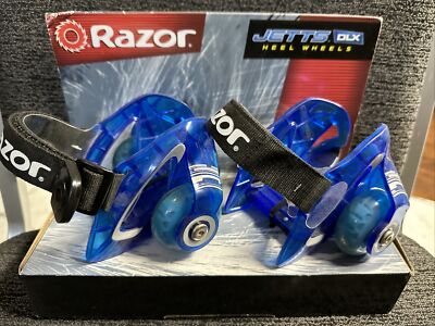 Razor Neon Blue Jetts DLX Heel Wheels with Sparks - Like New, Never worn