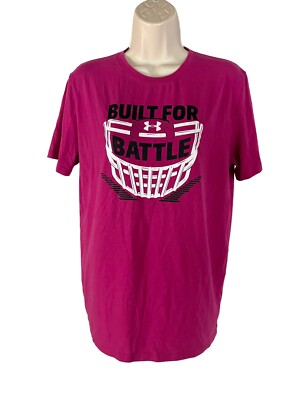 Under Armour Girls Youth YXL Extra Large Pink Short Sleeve Tee Built For Battle