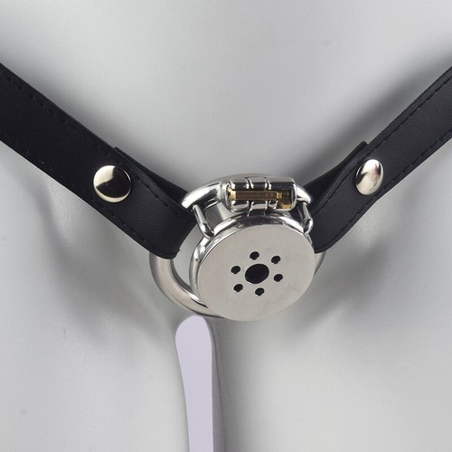 New Inverted Negative Lock Chastity Cage Gear Stainless Steel Men Ring ...