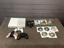 Microsoft Xbox One S 500GB 8 Games White All CORDS +3 CONTROLLERS