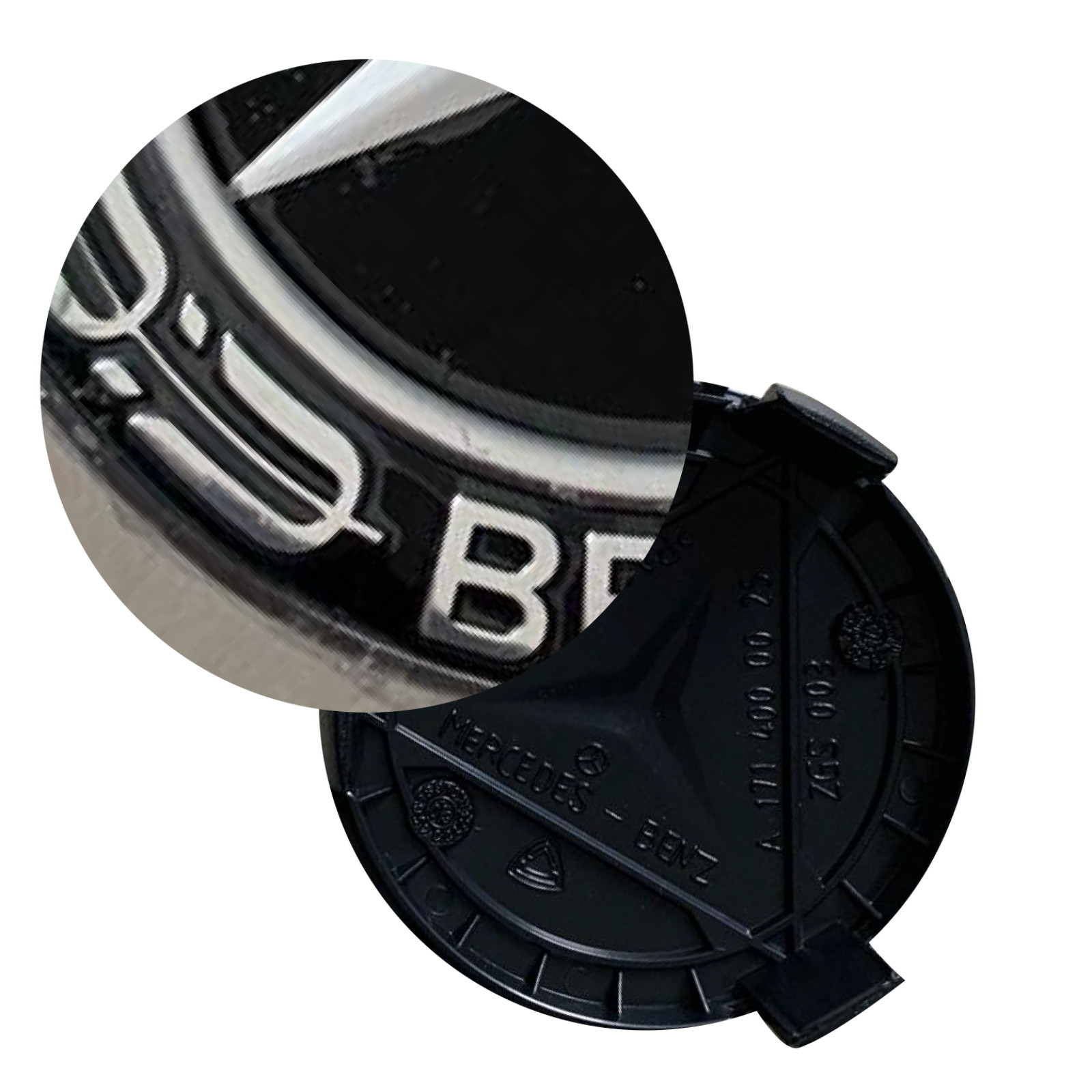 Tapas llantas para Mercedes Benz Centro de Ruedas entero NEGRO/Plato 4x75mm