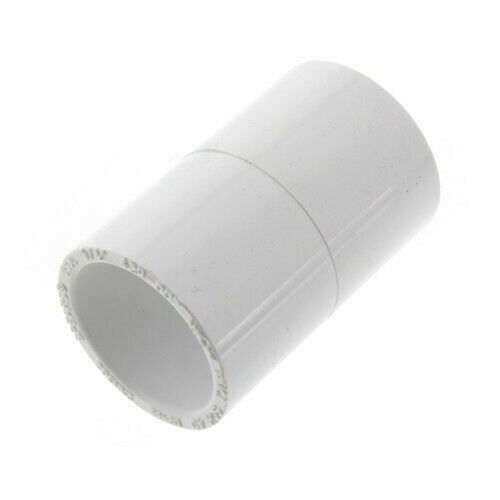 2" White PVC Schedule 40 Coupling Hub x Hub Sch.40