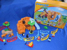 Playmobil 1.2.3. First Smile Wybieg dla lwów 9378 Zoo Pingwiny Małpy 9377