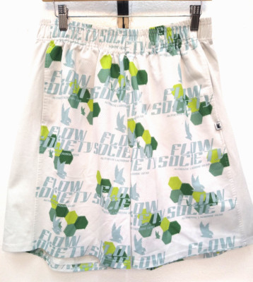 Flow Society Authentic Lacrosse Gear Shorts Size Med White/Green